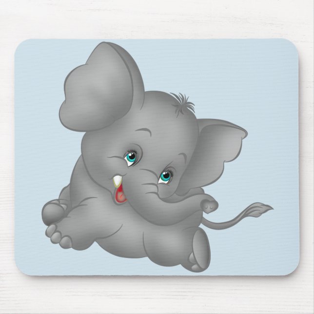 Niedlicher Cartoon Elephant Mousepad (Vorne)