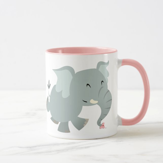 Niedlicher Cartoon Elephant Tasse (Rechts)