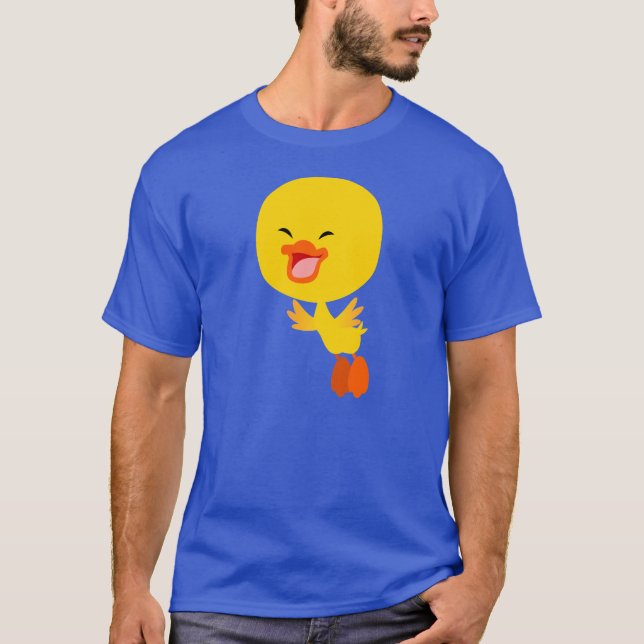 Niedlicher Cartoon Entlein T - Shirt (Vorderseite)