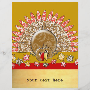 Niedlicher Cartoon Erntedank Türkei Flyer