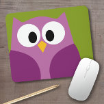 Niedlicher Cartoon Eule mit hellen Farben Große Au Mousepad<br><div class="desc">Helle,  trendige Farben und ein modernes zeichn machen dieses Mousepad zu einem besonderen Erlebnis!</div>
