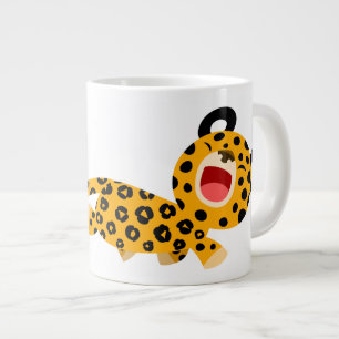 Niedlicher Cartoon Facetisch Leopard Jumbo Tasse