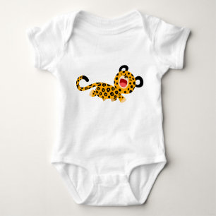 Niedlicher Cartoon Facetischer Leopard Baby Stramp Baby Strampler