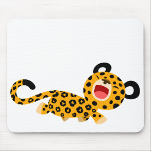 Niedlicher Cartoon Facetischer Leopard Mousepad
