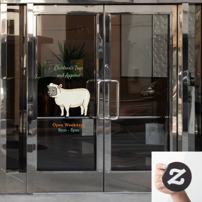 Niedlicher Cartoon Fensteraufkleber (Büro Tür)