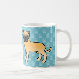 Niedlicher Cartoon Fewn Bullmastiff Hunde Tasse