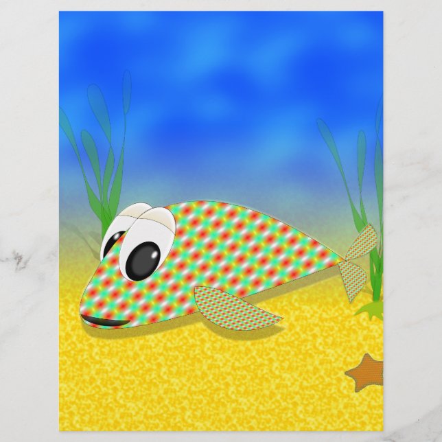 Niedlicher Cartoon Fisch (Vorderseite)