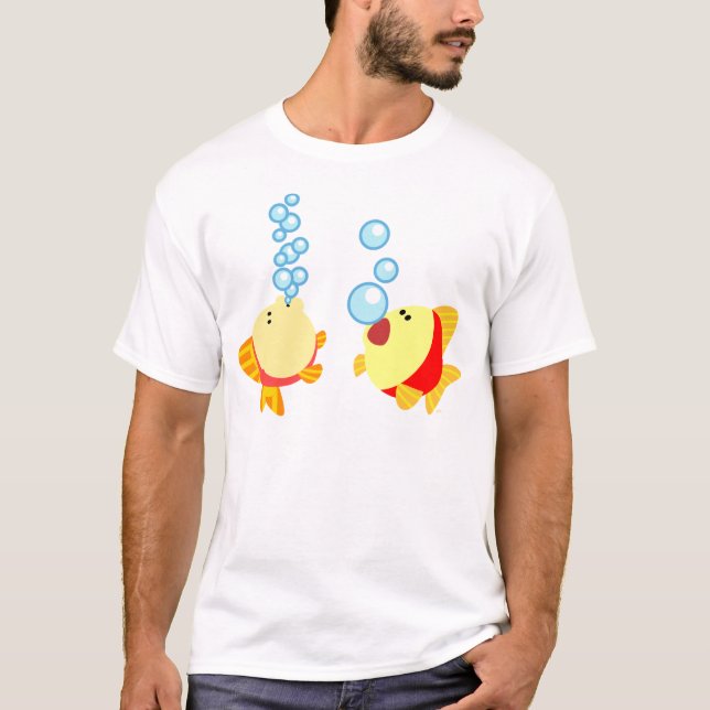 Niedlicher Cartoon Fisch Kinder T - Shirt (Vorderseite)