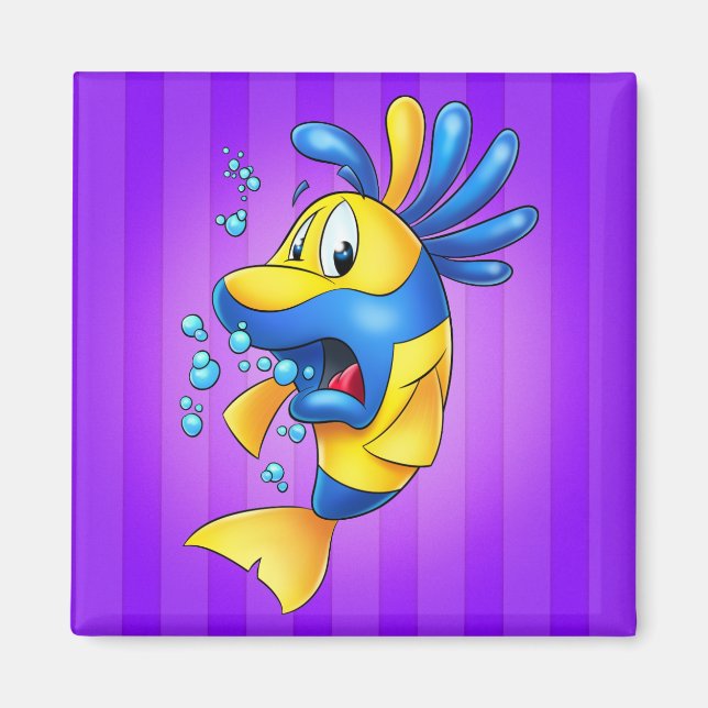 Niedlicher Cartoon-Fisch-Magnet Magnet (Vorne)