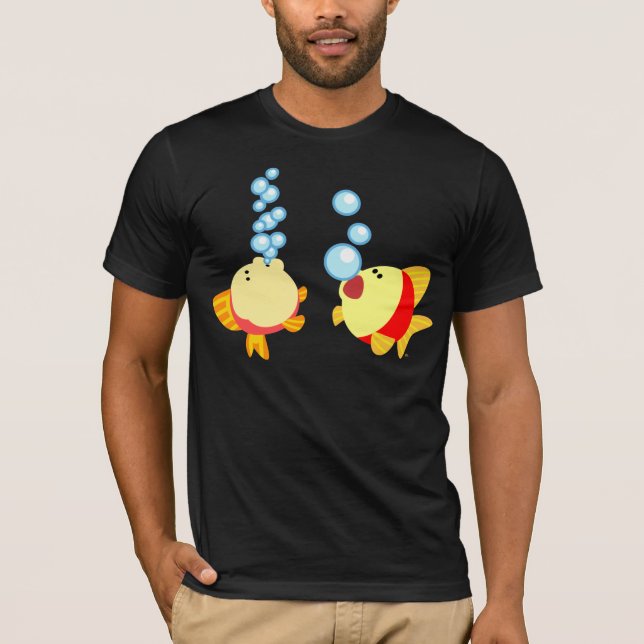 Niedlicher Cartoon Fisch T - Shirt (Vorderseite)