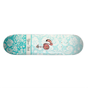 Niedlicher Cartoon-Flamingo Skateboard