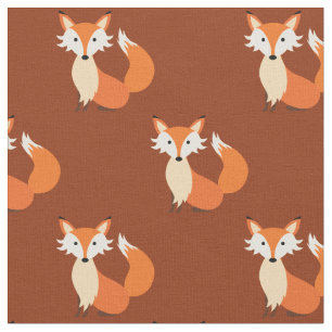 Niedlicher Cartoon Fox Baby Kinderzimmer Kinderzim Stoff