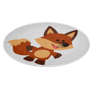 Niedlicher Cartoon Fox Cutting Board Schneidebrett