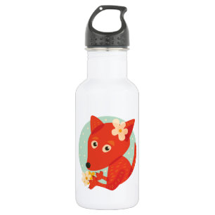Niedlicher Cartoon Fox Girl Edelstahlflasche