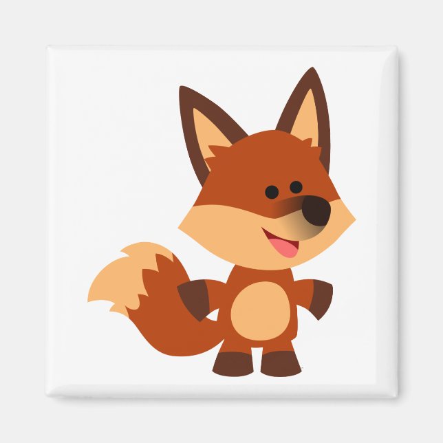 Niedlicher Cartoon Fox Magnet (Vorne)