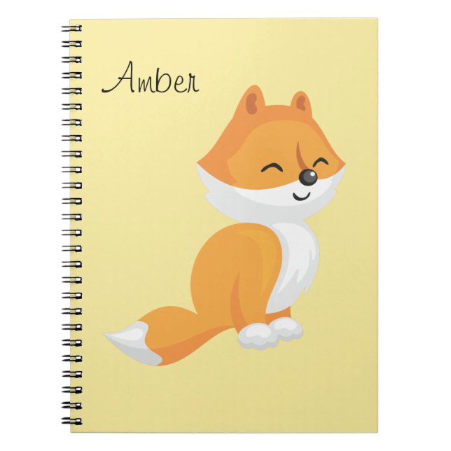 Niedlicher Cartoon Fox Notizblock (Vorderseite)