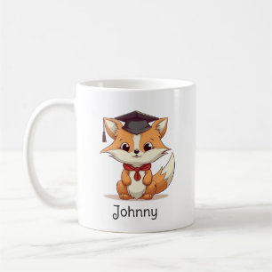 Niedlicher Cartoon Fox Personalisiert Abschluss Kaffeetasse