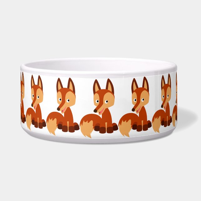 Niedlicher Cartoon Fox Pet Bowl Napf (Vorderseite)
