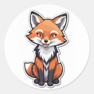 Niedlicher Cartoon Fox Sticker - Wildtiere
