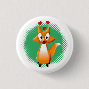 Niedlicher Cartoon Fox Tier Button