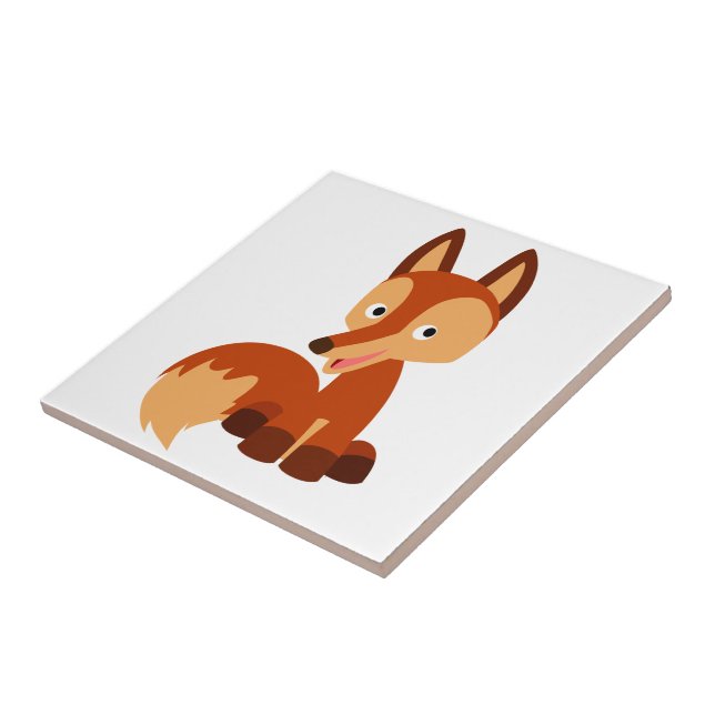 Niedlicher Cartoon Fox Tile Fliese (Seite)