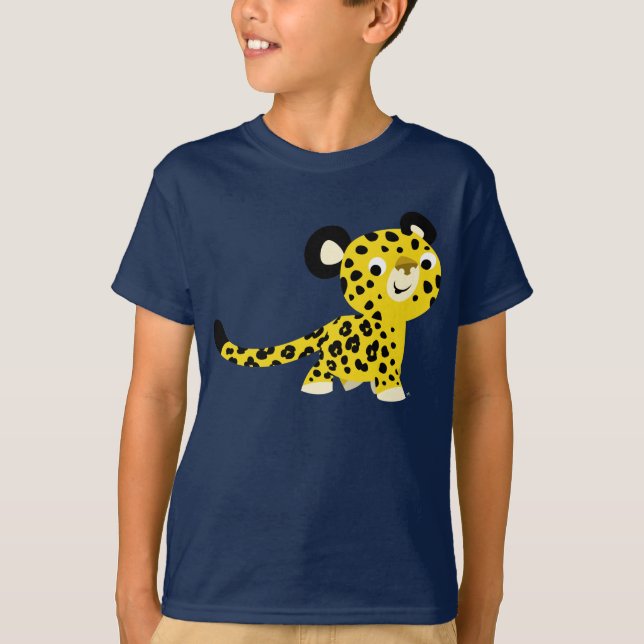 Niedlicher Cartoon-freundlicher Leopard-KinderT - T-Shirt (Vorderseite)