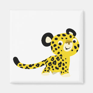 Niedlicher Cartoon Friendly Leopard Magnet