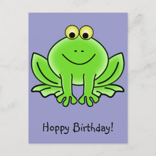 Niedlicher Cartoon Frog Hoppy Geburtstag Funny Gru Postkarte