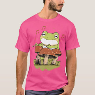 Niedlicher Cartoon Frosch auf Trommelpolster T-Shirt