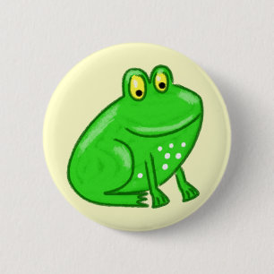 Niedlicher Cartoon-Frosch Button