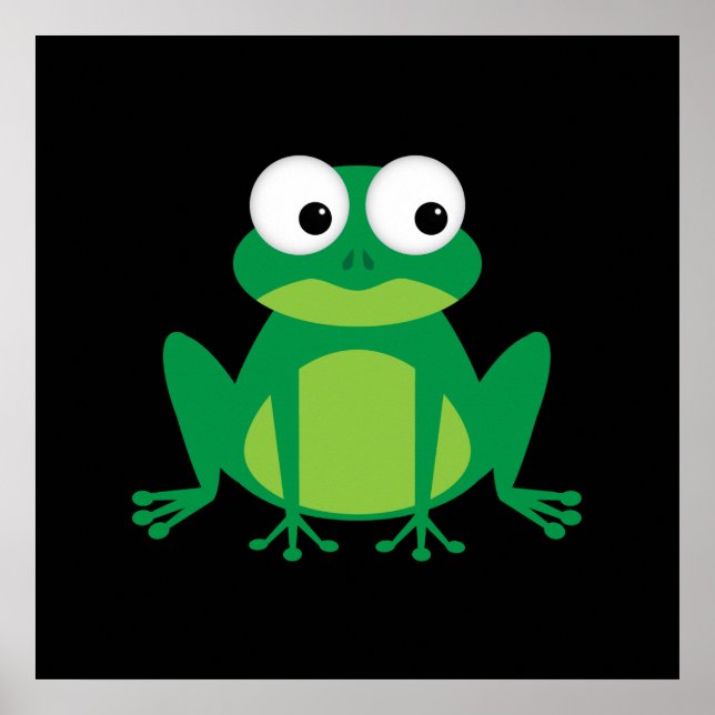 Niedlicher Cartoon Frosch Poster (Vorne)