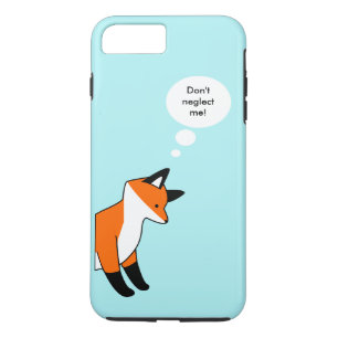 Niedlicher Cartoon-Fuchs auf blauem Hintergrund Sp Case-Mate iPhone Hülle