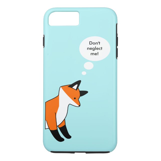 Niedlicher Cartoon-Fuchs auf blauem Hintergrund Sp Case-Mate iPhone Hülle (Rückseite)