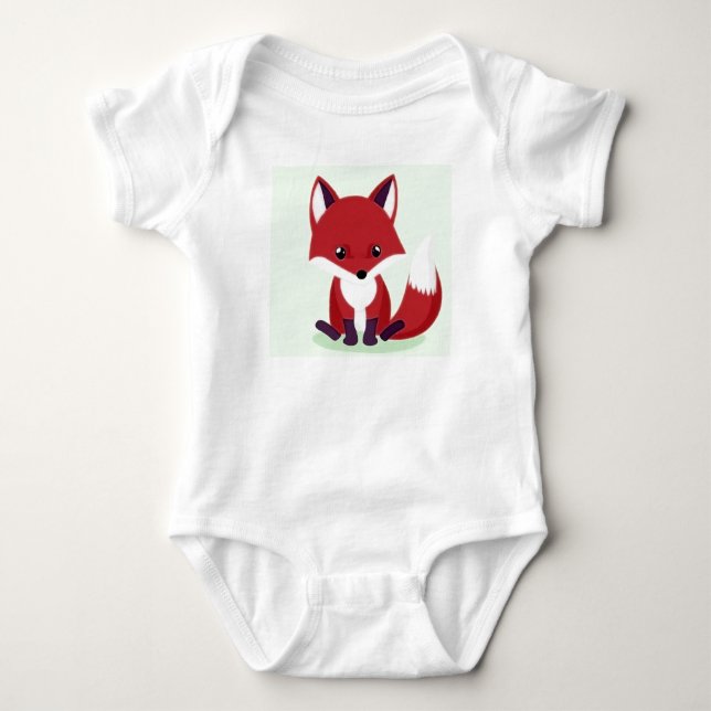 Niedlicher Cartoon-Fuchs Baby Strampler (Vorderseite)