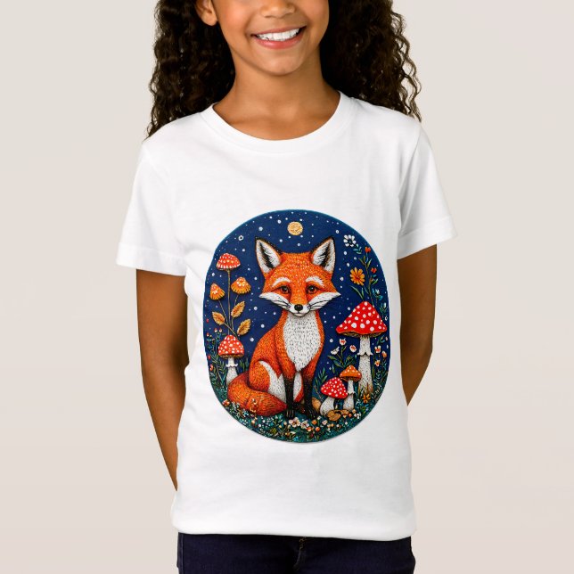 Niedlicher Cartoon-Fuchs T-Shirt (Vorderseite)