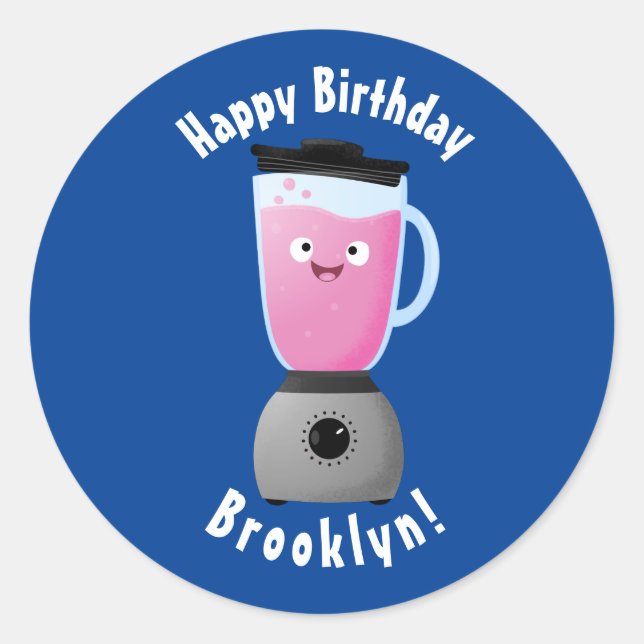 Niedlicher Cartoon für  Kochmischer Runder Aufkleber (Vorderseite)