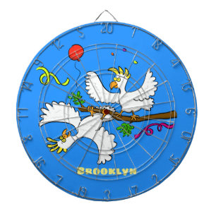 Niedlicher Cartoon für lustige Kakatovögel Dartscheibe