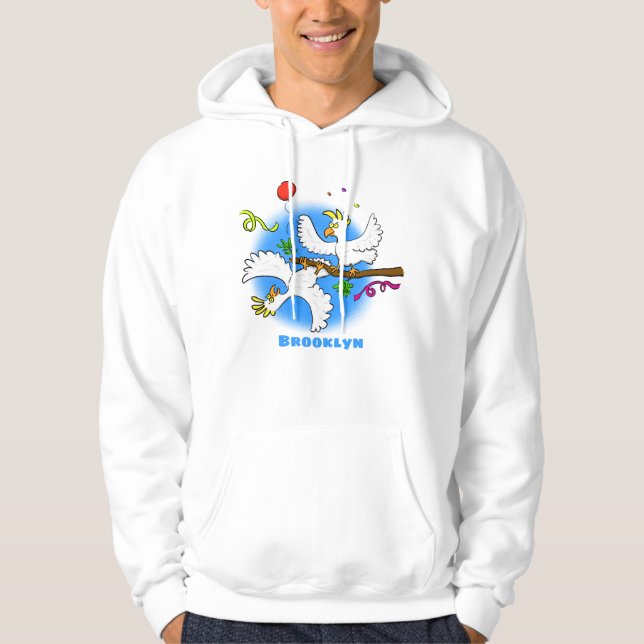 Niedlicher Cartoon für lustige Kakatovögel Hoodie (Vorderseite)