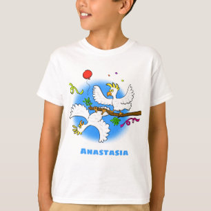 Niedlicher Cartoon für lustige Kakatovögel T-Shirt