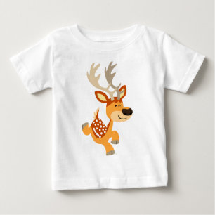 Niedlicher Cartoon Gambolage Fallow Deer Baby T - Baby T-shirt
