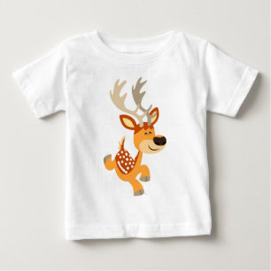 Niedlicher Cartoon Gambolage Fallow Deer Baby T -  T-shirt