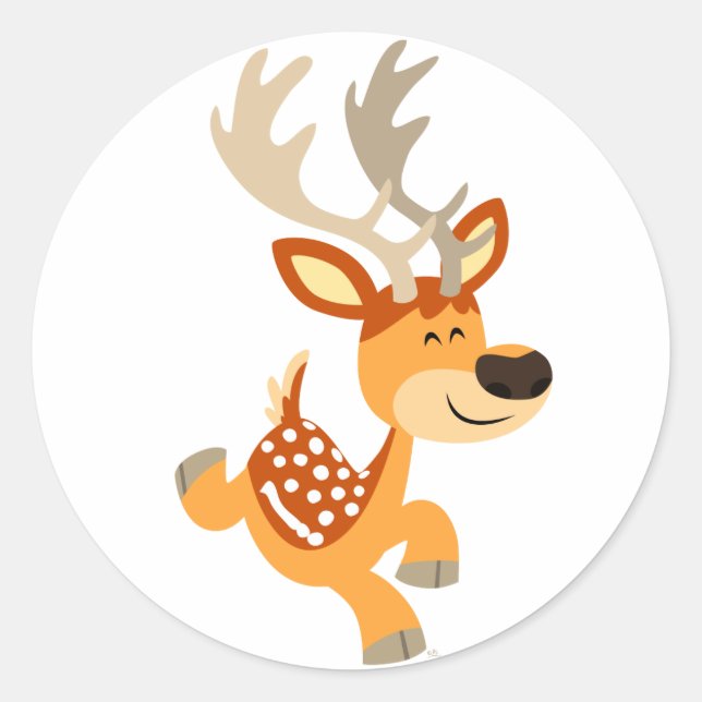 Niedlicher Cartoon-Gambolage-Saumkleber Runder Aufkleber (Vorderseite)