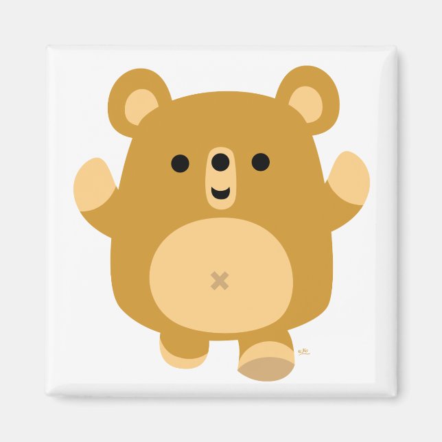 Niedlicher Cartoon Gebärdenmagnet Magnet (Vorne)