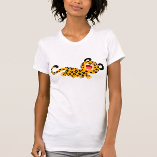 Niedlicher Cartoon gegenüber Leopard Frauen T - Sh T-Shirt