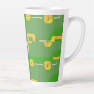 Niedlicher Cartoon Gelbe Quadrate grün Milchtasse