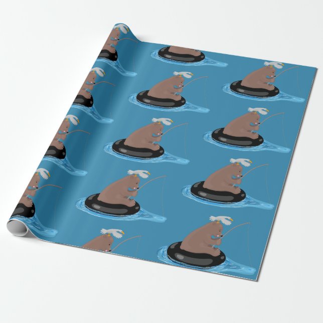 Niedlicher Cartoon Geschenkpapier (Ungerollt)