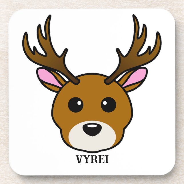 Niedlicher Cartoon Getränkeuntersetzer (Vorderseite)