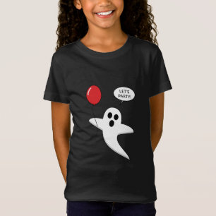 Niedlicher Cartoon Ghost mit Red Balloon T-Shirt