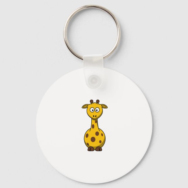 Niedlicher Cartoon Giraffe Clipart Schlüsselanhänger (Vorderseite)