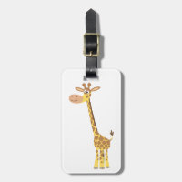 Niedlicher Cartoon Giraffe Gepäckmarke